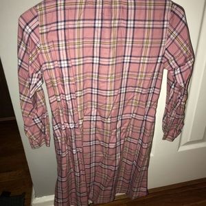 Girls Uniqlo plaid button down shirt